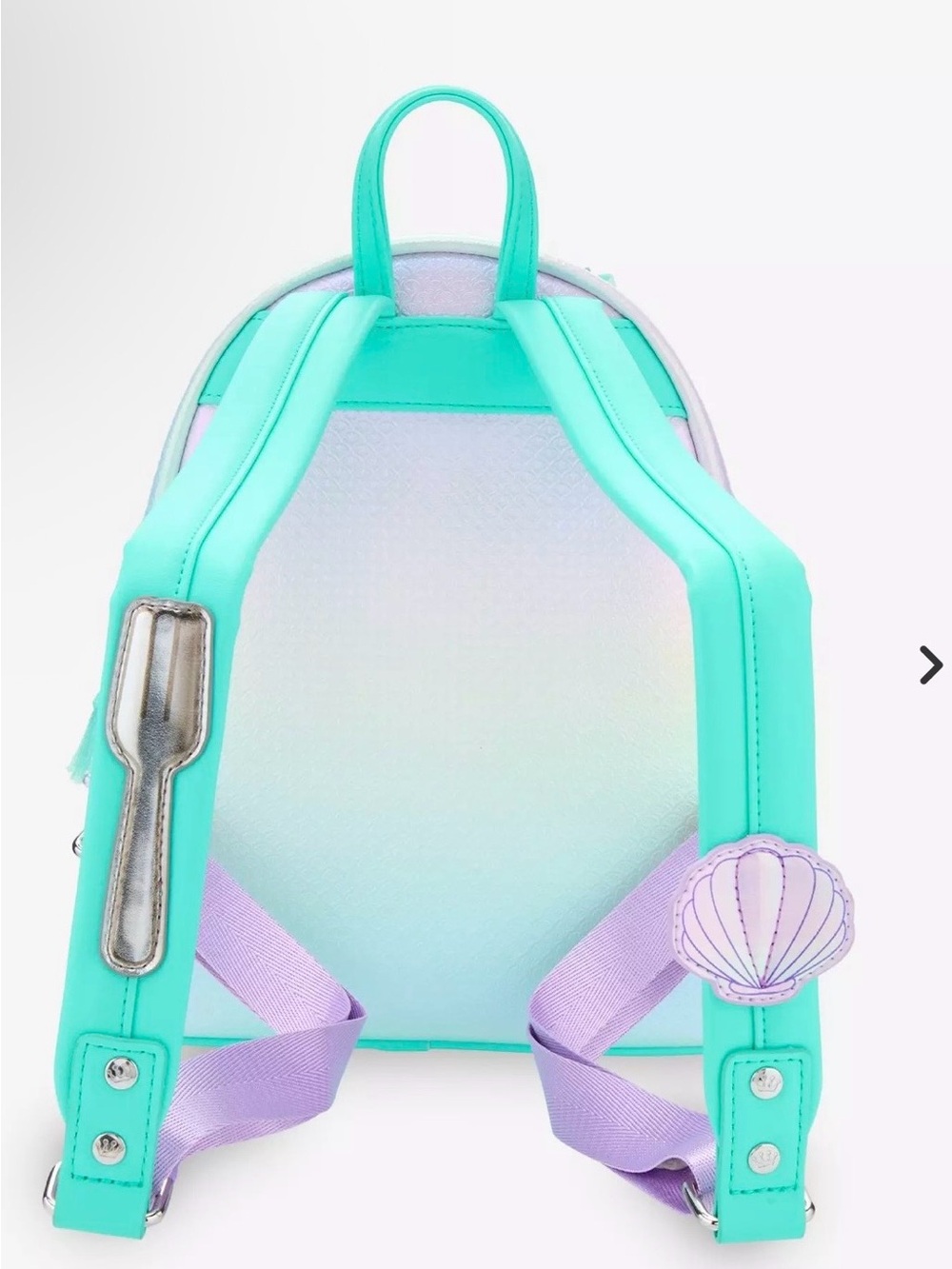 Loungefly Disney The Little Mermaid Iridescent Shell Mini Backpack - Picture 3 of 4